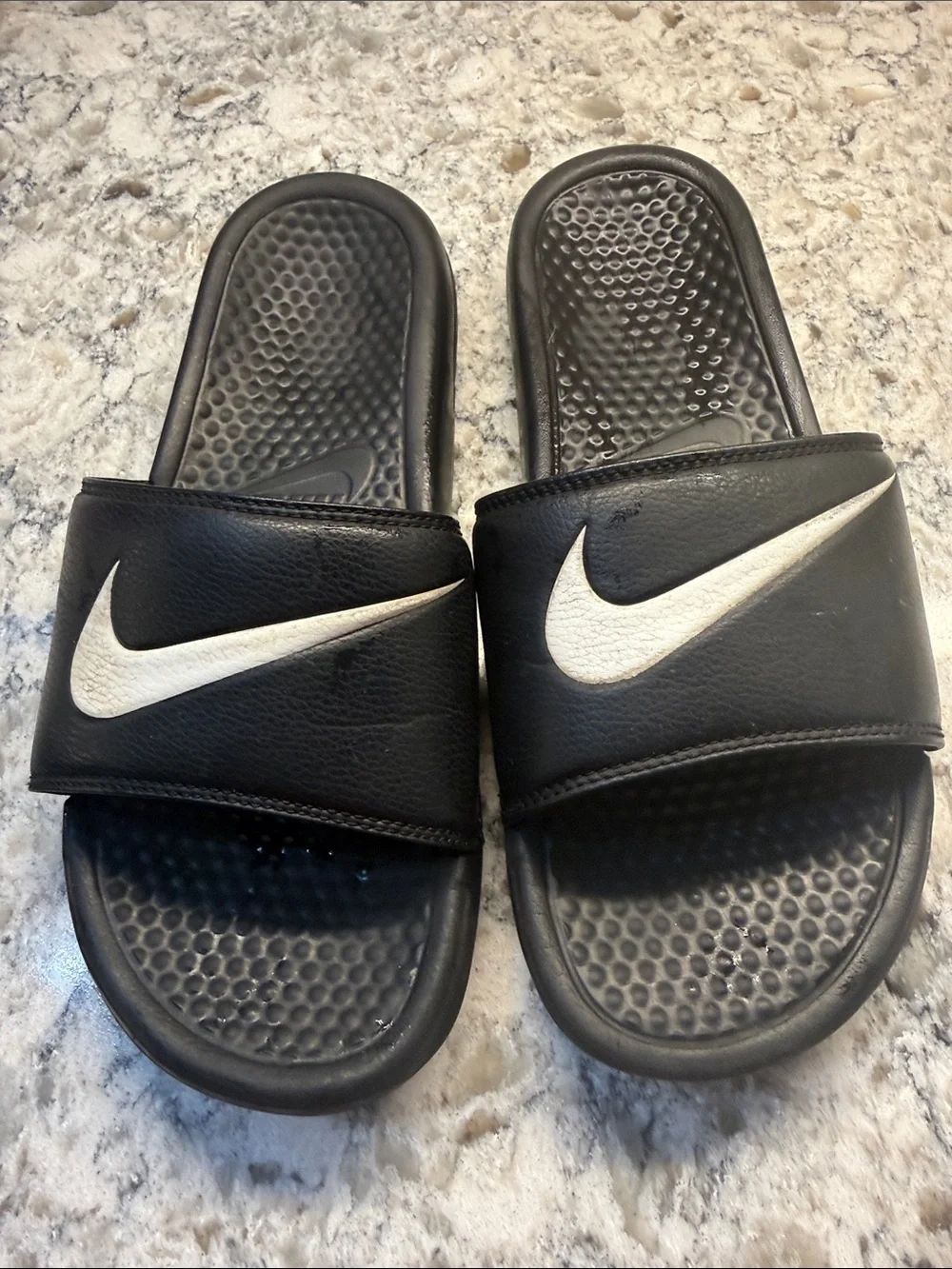 Nike Black & White Slide Sandals